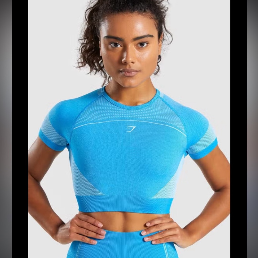 Gymshark Ultra crop in Blue XS